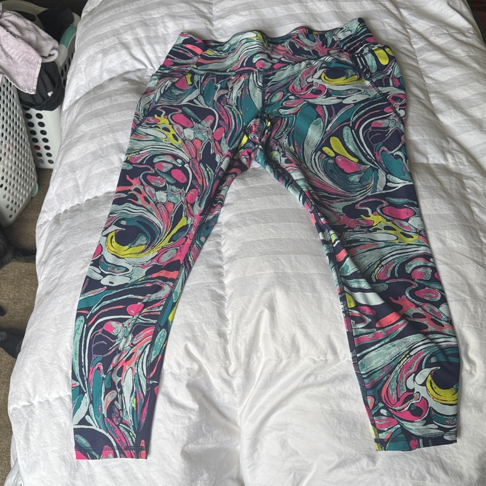 Livi Active for Lane Bryant Swirl Pattern Leggings sz 18/20